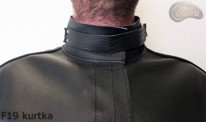 F19-Schweißerjacke aus Leder mit Klettverschluss