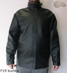 F19-Schweißerjacke aus Leder mit Klettverschluss