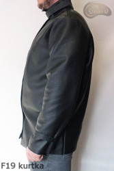 F19-Schweißerjacke aus Leder mit Klettverschluss