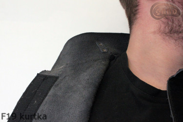 F19-Schweißerjacke aus Leder mit Klettverschluss