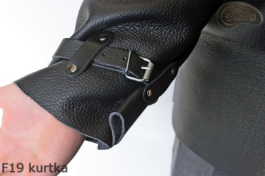 F19-Schweißerjacke aus Leder mit Klettverschluss