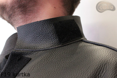 F19-Schweißerjacke aus Leder mit Klettverschluss