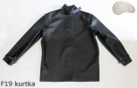 F19-Schweißerjacke aus Leder mit Klettverschluss