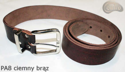 Ceinture de pantalon en cuir marron foncé PA8