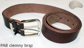 PA8 dark brown leather trouser belt