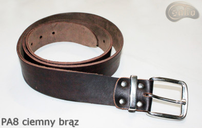PA8 dark brown leather trouser belt