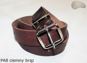 PA8 dark brown leather trouser belt