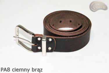 PA8 dark brown leather trouser belt