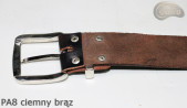 PA8 dark brown leather trouser belt
