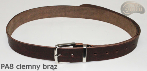 PA8 dark brown leather trouser belt