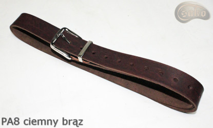 PA8 dark brown leather trouser belt