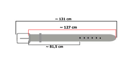 Hosengürtel aus cognacfarbenem Leder PA9