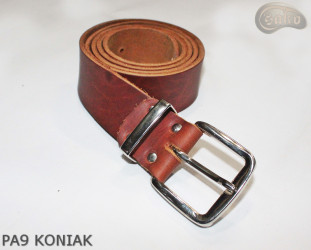 PA9 bőr nadrágszíj konyak színben