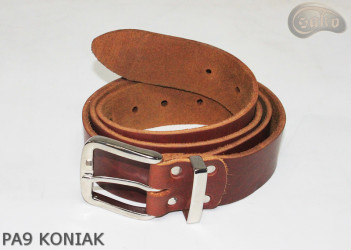 Ceinture de pantalon en cuir cognac PA9