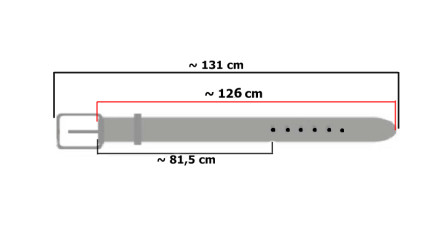 PA8 Hosengürtel aus dunkelbraunem Leder