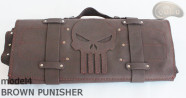 Knife bag / pouch BROWN COWHIDE LEATHER PUNISHER( model 4)