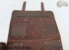 Knife bag / pouch BROWN COWHIDE LEATHER PUNISHER( model 4)