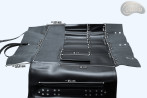 Knife bag / pouch BLACK SPLIT LEATHER WITH ZIP FASTENER  (MODEL 3)