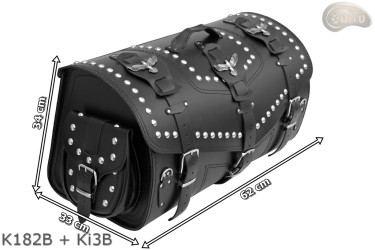 Roll Bag K1821 with lock, pockets and overlays