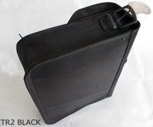 Leather shoulder bag TR2 BLACK