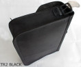 Leather shoulder bag TR2 BLACK