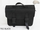 Leather shoulder bag TR2 BLACK