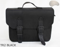 Leather shoulder bag TR2 BLACK