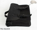 Leather shoulder bag TR2 BLACK