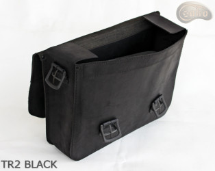 Leather shoulder bag TR2 BLACK