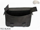 Leather shoulder bag TR2 BLACK