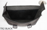 Leather shoulder bag TR2 BLACK