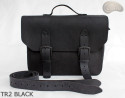 Leather shoulder bag TR2 BLACK