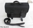 Leather shoulder bag TR2 BLACK