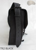 Leather shoulder bag TR2 BLACK