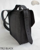 Leather shoulder bag TR2 BLACK