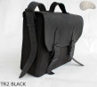 Leather shoulder bag TR2 BLACK