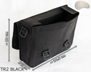 Leather shoulder bag TR2 BLACK