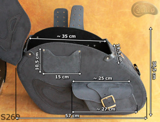 LEATHER SADDLEBAGS S269 *TO REQUEST*