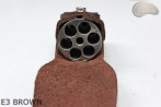 E3 BRAUNER6 Holsterbezug für die Trommel des Revolvers vom Kaliber Remington 44 COLT1860