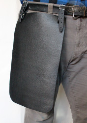 Protège-cuisses en cuir pour ceinture de pantalon