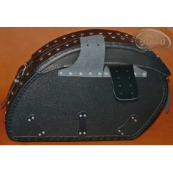 LEATHER SADDLEBAGS S152 BLACK