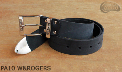Ceinture de pantalon en cuir PA10 W&ROGERS avec embout en métal