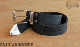 PA10 W&ROGERS Leather trouser belt with metal tip