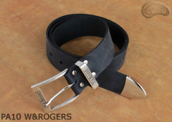 PA10 W&ROGERS-Hosengürtel aus Leder mit Metallspitze