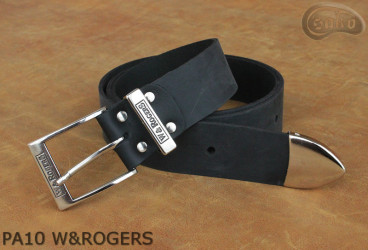 PA10 W&ROGERS-Hosengürtel aus Leder mit Metallspitze