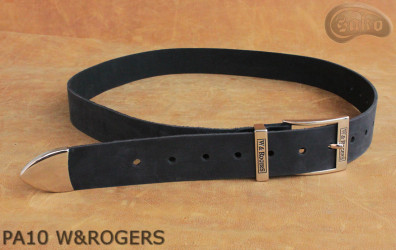 PA10 W&ROGERS-Hosengürtel aus Leder mit Metallspitze