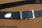 PA10 W&ROGERS Leather trouser belt with metal tip