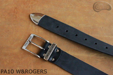 PA10 W&ROGERS-Hosengürtel aus Leder mit Metallspitze