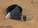 PA11 RAPPER Leather trouser belt with metal tip