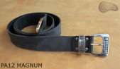 PA12 MAGNUM -Hosengürtel aus Leder mit Metallspitze